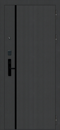 Входная дверь МеталЮр 3К M9 Velluto Bianco вс. Черная Электр. замок Dircode S-11 860*2050 L